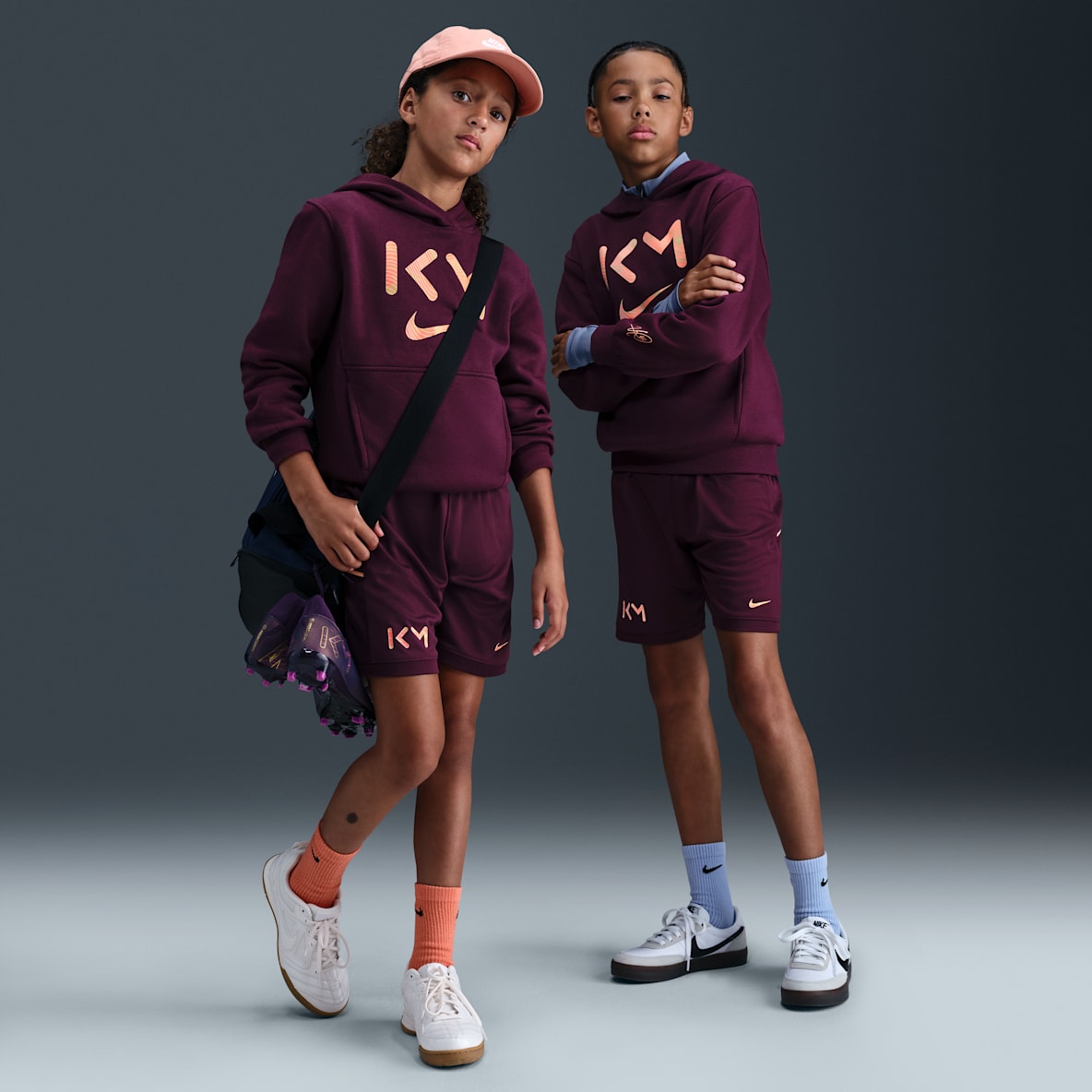 Kylian Mbappé Academy Kylian Mbappé Academy Spodenki piłkarskie dla dużych dzieci Nike Dri-FIT