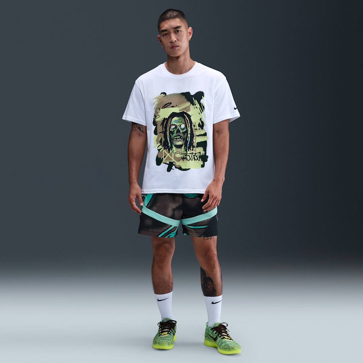 Ja Ja กางเกงบาสเก็ตบอลขาสั้น 6 นิ้วผู้ชาย Dri-FIT Icon