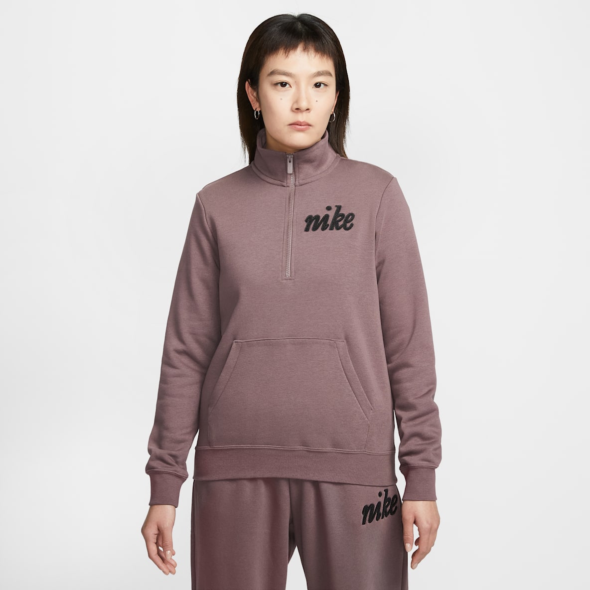 나이키 스포츠웨어 클럽 플리스 여성 쿼터 지퍼 스웻셔츠