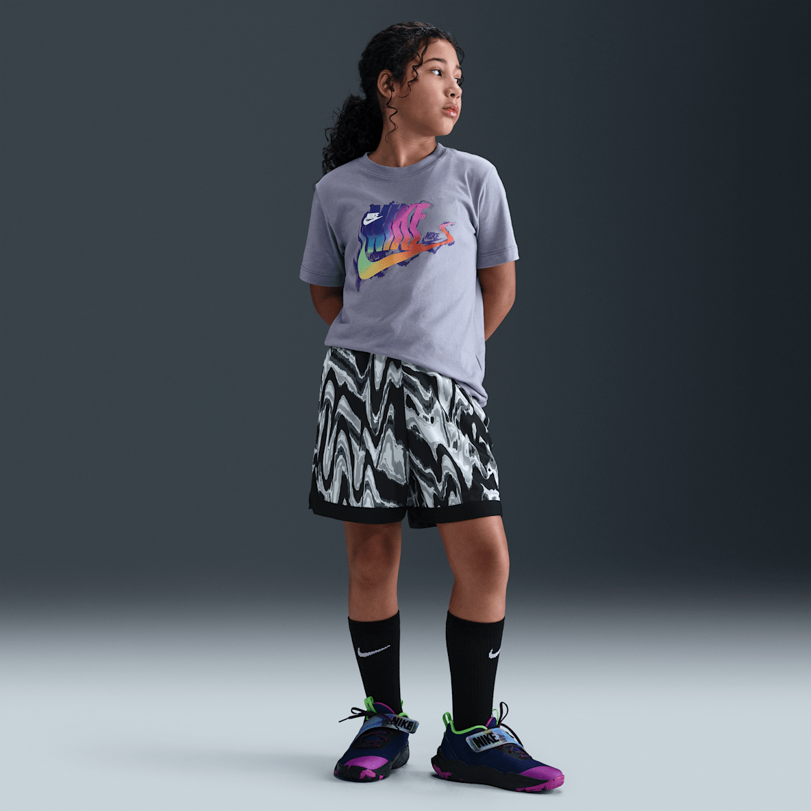 Nike Court Nike Court Shorts de básquetbol Dri-FIT de 13 cm para niños talla grande