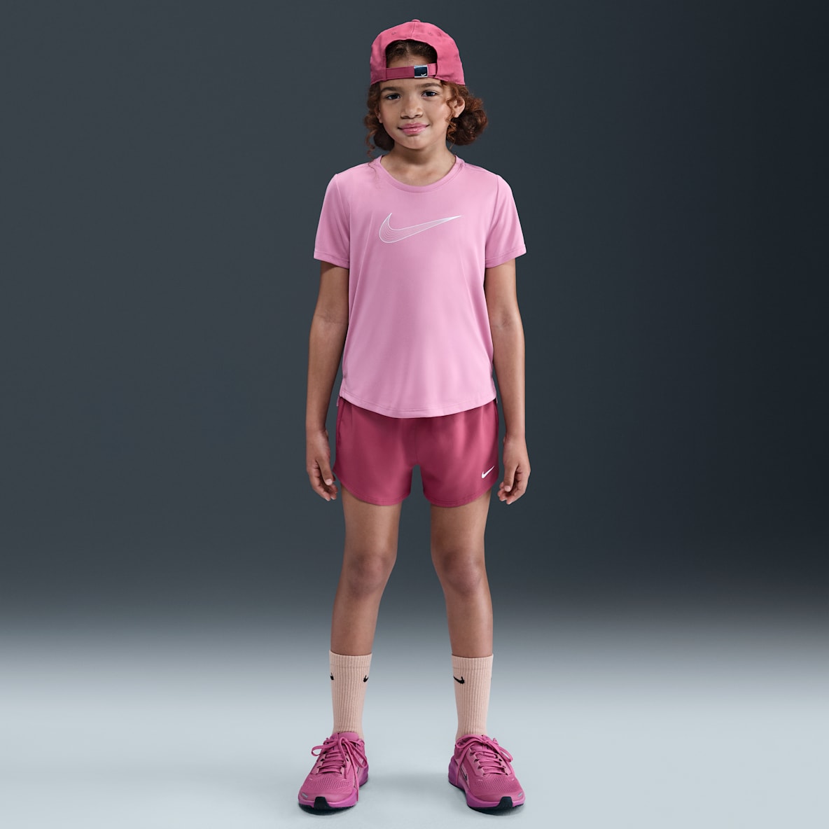 Nike One Nike One Older Kids' (Girls') Dri-FIT High-Waisted Woven Training Shorts