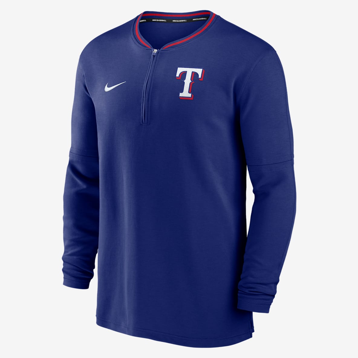 Texas Rangers Authentic Collection Men's Nike Dri-FIT MLB 1/2-Zip Long-Sleeve Top