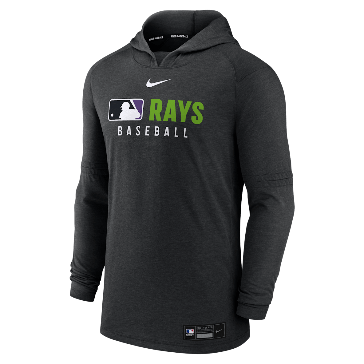 Tampa Bay Rays Authentic Collection Tampa Bay Rays Authentic Collection Sudadera con gorro sin cierre Nike Dri-FIT de la MLB para hombre