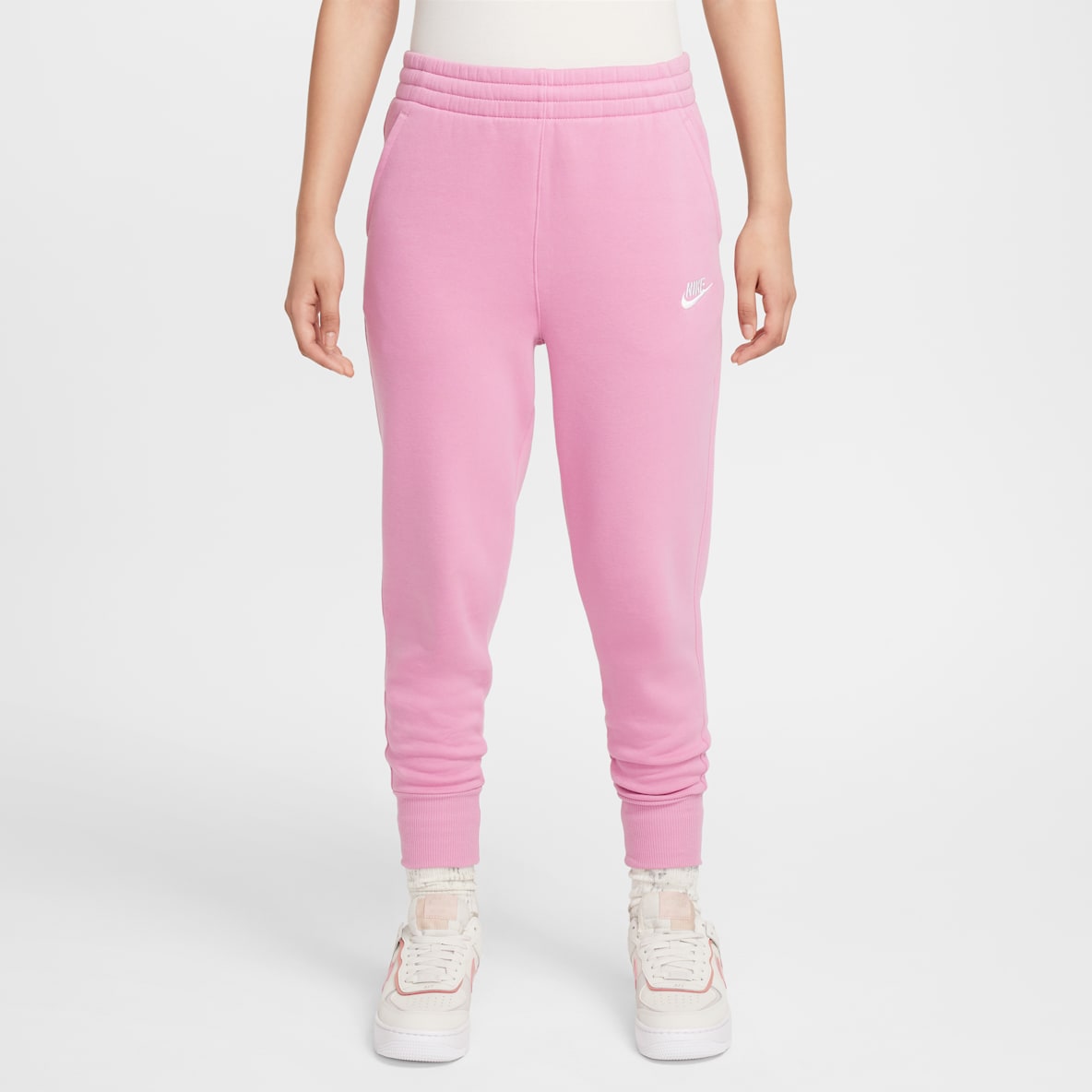 Nike Sportswear Club Fleece Nike Sportswear Club Fleece Older Kids' (Girls') High-Waisted Fitted Trousers