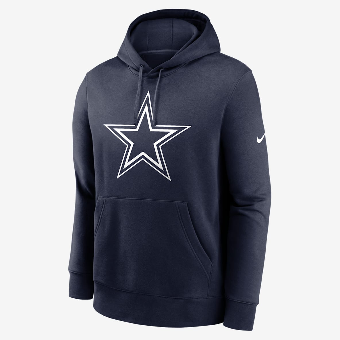 Dallas Cowboys Logo Club Sudadera con gorro sin cierre Nike de la NFL para hombre