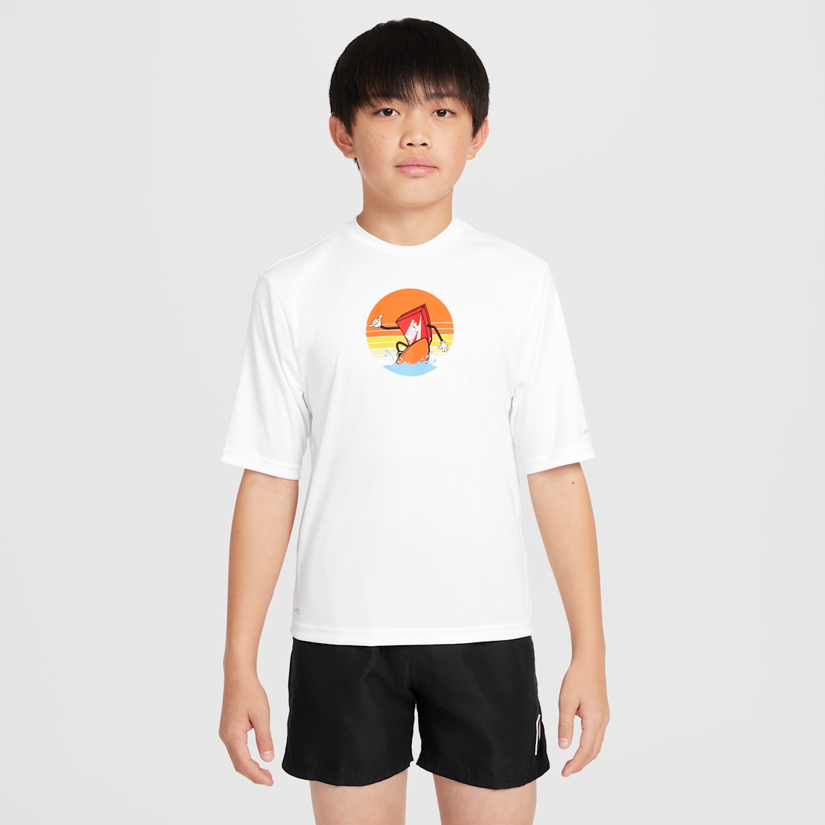 Nike Swim Hydroguard Playera de manga corta Dri-FIT para niño talla grande