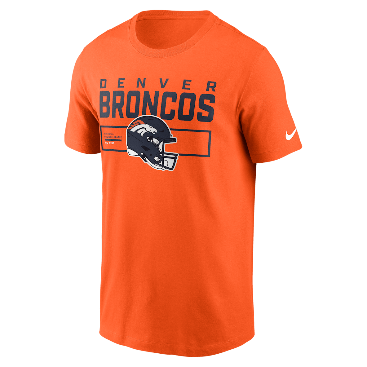 Denver Broncos Helmet Essential Denver Broncos Helmet Essential Men's Nike NFL T-Shirt
