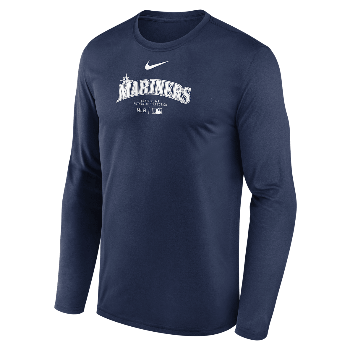 Seattle Mariners Authentic Collection Practice Playera de manga larga Nike Dri-FIT de la MLB para hombre