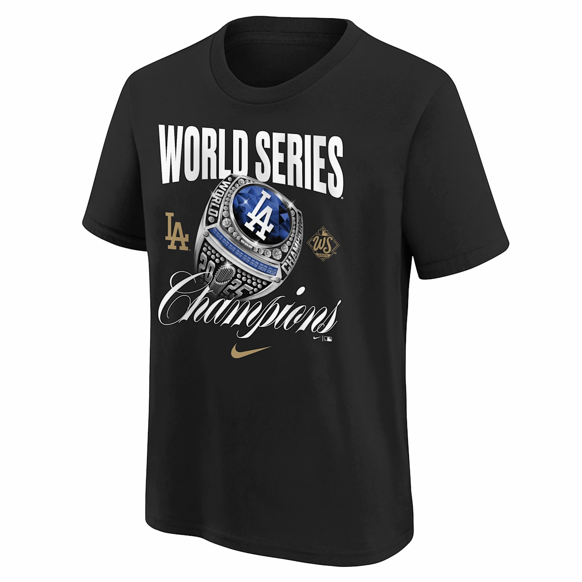 Los Angeles Dodgers 2025 World Series Champions Ring Los Angeles Dodgers 2025 World Series Champions Ring Big Kids' Nike MLB T-Shirt