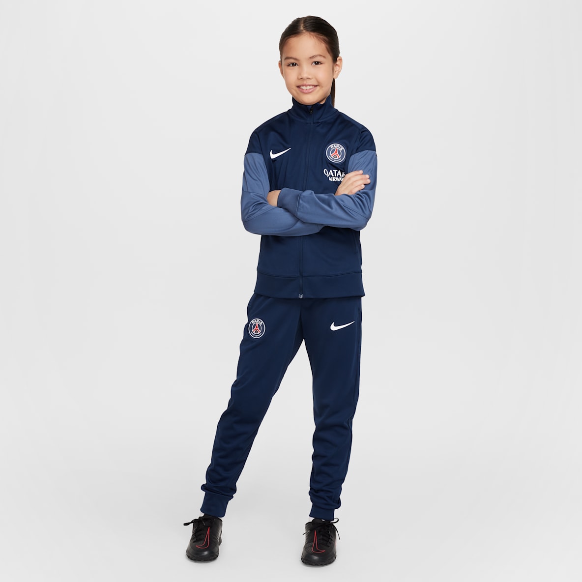 Pairis Saint-Germain Strike Pairis Saint-Germain Strike Big Kids' Nike Dri-FIT Soccer Knit Tracksuit