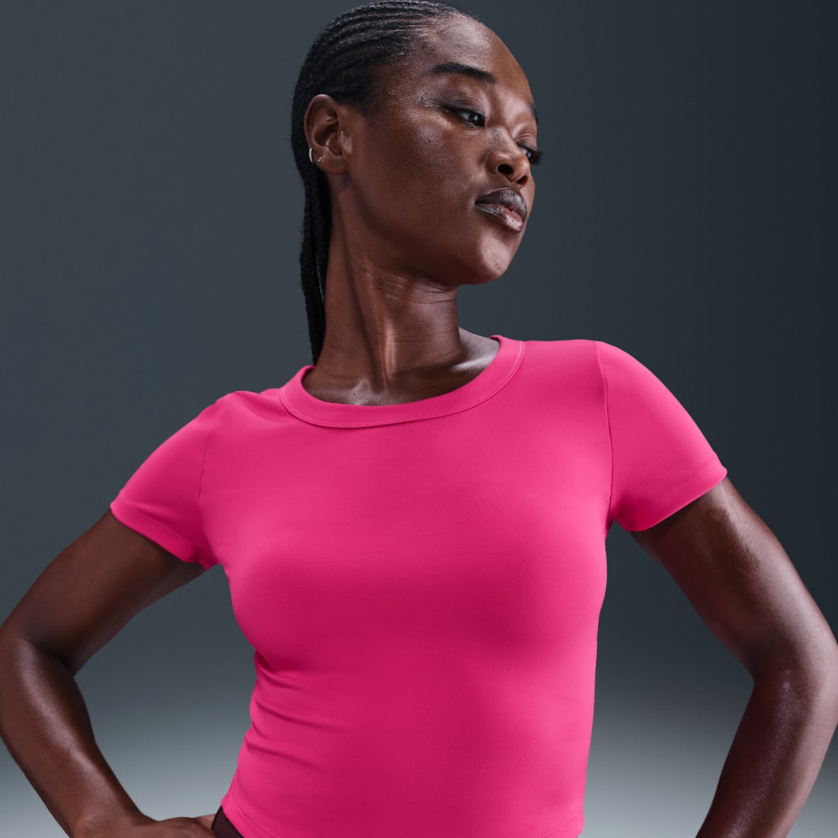 Nike One Fitted Women's Dri-FIT Short-Sleeve Cropped Top