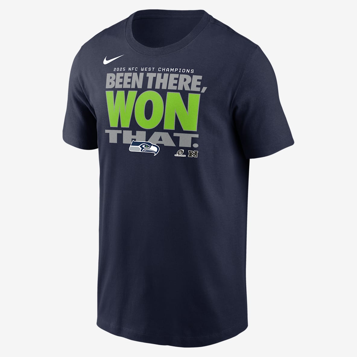 Seattle Seahawks 2025 NFC West Champions Trophy Collection Men's Nike NFL T-Shirt