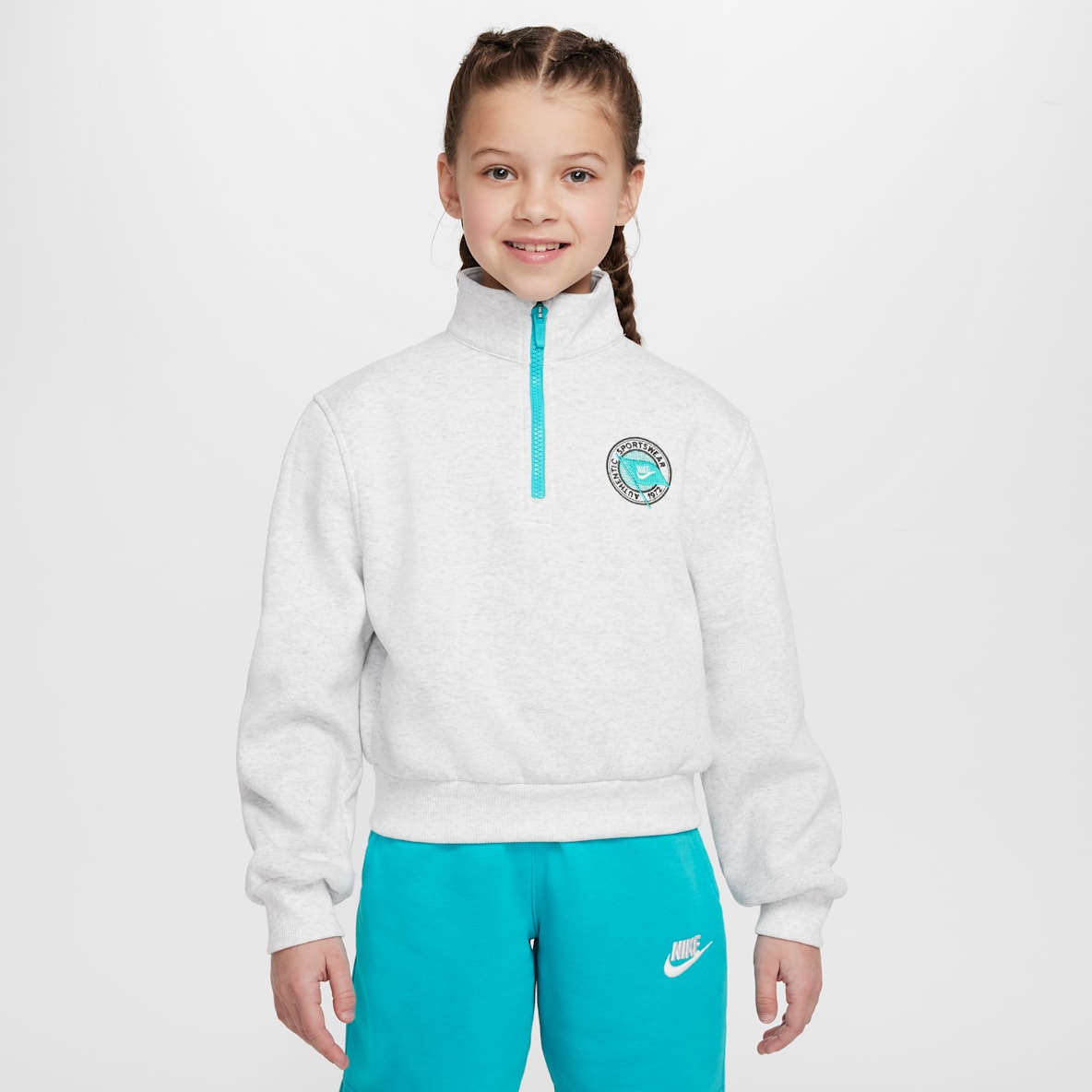 Nike Sportswear Club Fleece Nike Sportswear Club Fleece Girl's Long-Sleeve 1/2-Zip Top