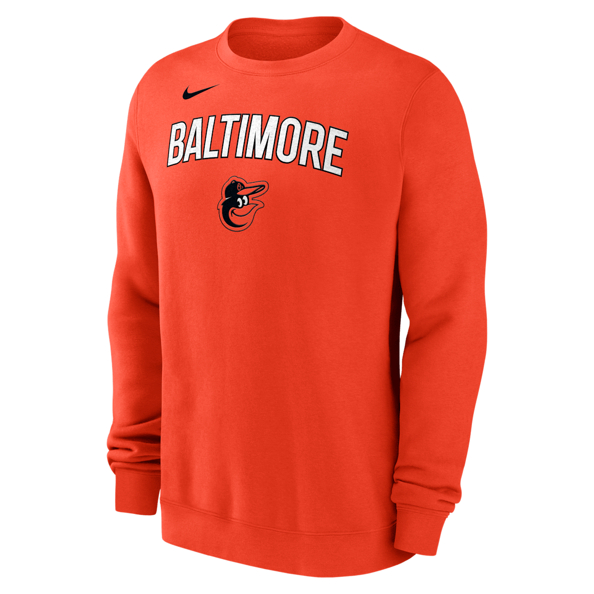 Baltimore Orioles Baltimore Orioles Sudadera de cuello redondo sin cierre Nike de la MLB para hombre