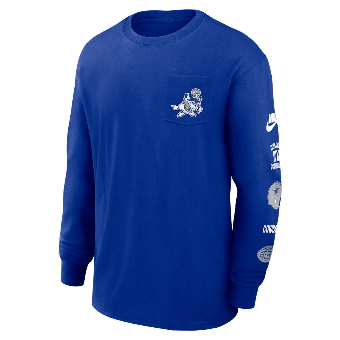 Dallas Cowboys Rewind Max90 Pocket Dallas Cowboys Rewind Max90 Pocket Men's Nike NFL Long-Sleeve T-Shirt