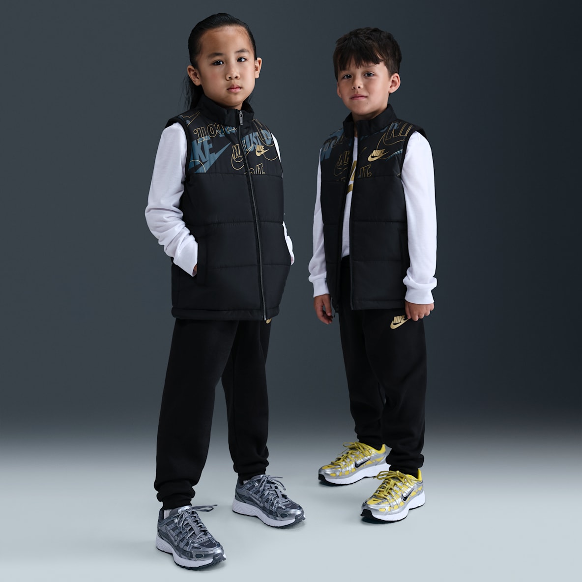 Nike Sportswear Little Kids' Long Sleeve T-Shirt, Vest, and Pants Set