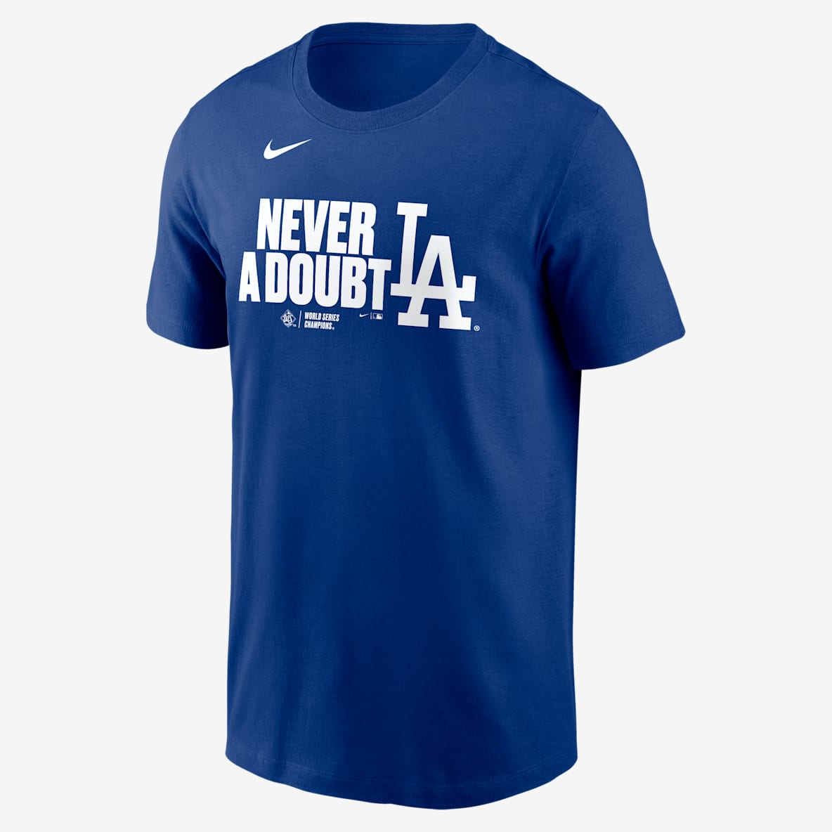 Los Angeles Dodgers 2025 World Series Champions Batting Clean Up Lockup Logo Los Angeles Dodgers 2025 World Series Champions Batting Clean Up Lockup Logo Men's Nike MLB T-Shirt