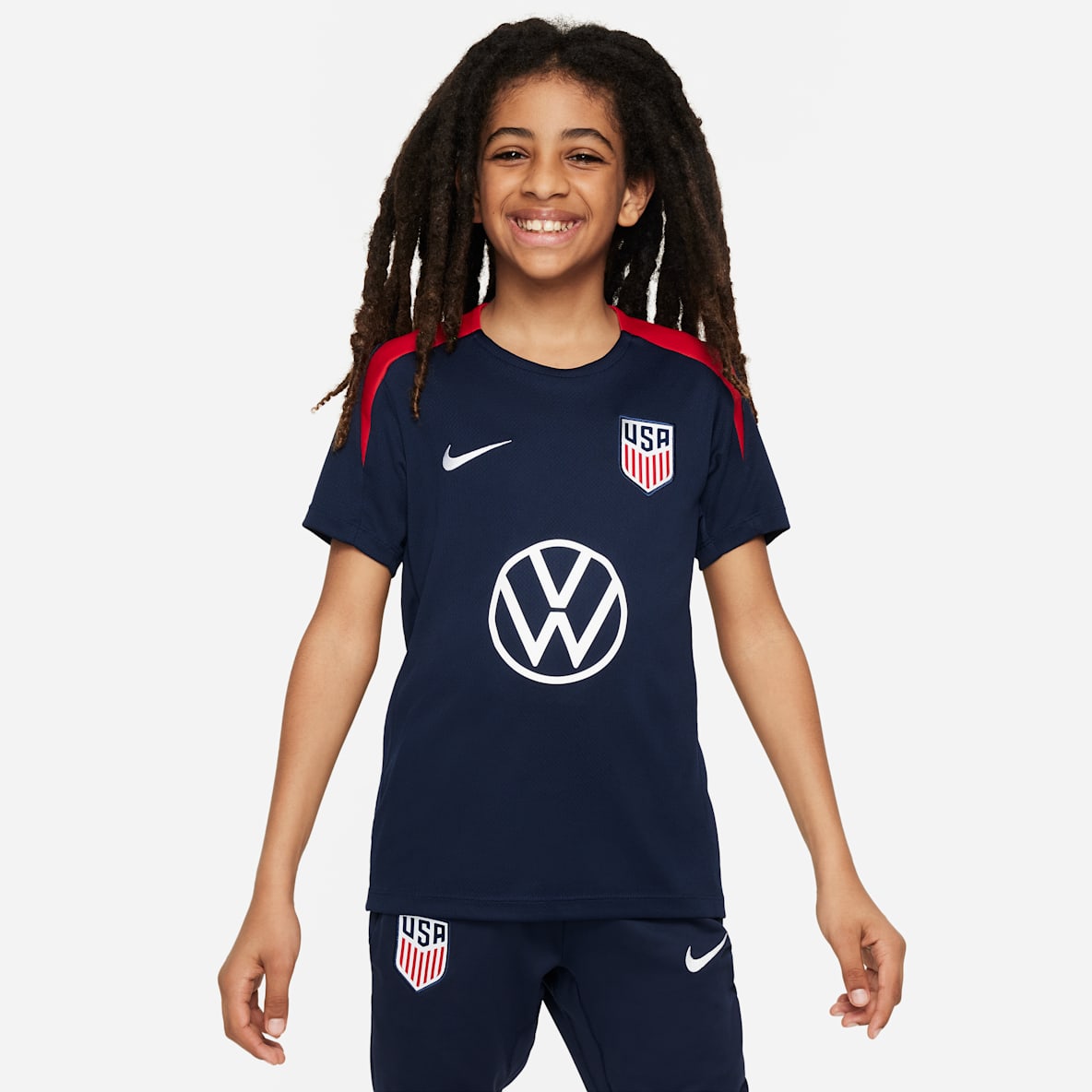 USMNT Strike USMNT Strike Big Kids' Nike Dri-FIT Soccer Short-Sleeve Knit Top
