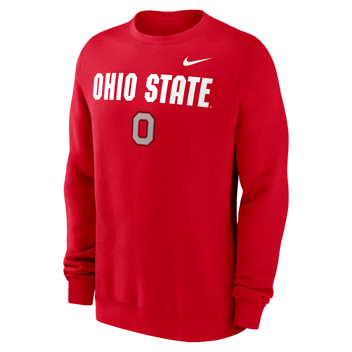 Ohio State Buckeyes Primetime Primary Stack Ohio State Buckeyes Primetime Primary Stack Men's Nike College Pullover Crew
