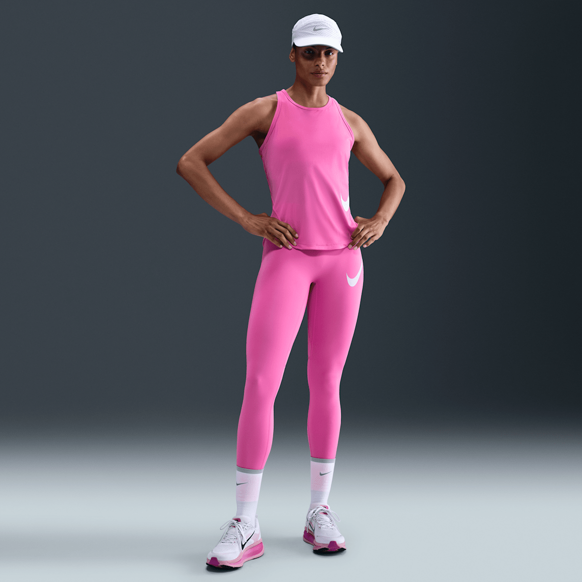 Nike Tempo Swoosh Run Nike Tempo Swoosh Run Women's High-Waisted 7/8 Running Leggings