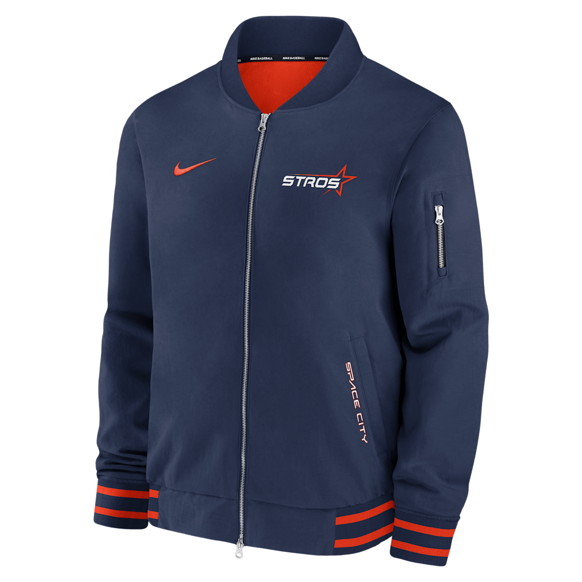 Houston Astros Authentic Collection City Connect Houston Astros Authentic Collection City Connect Men's Nike MLB Full-Zip Bomber Jacket