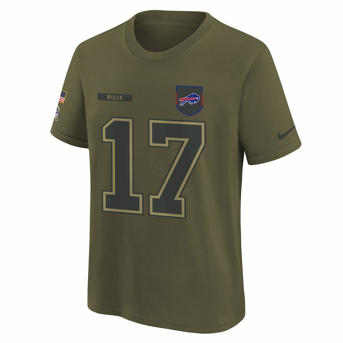 Josh Allen Buffalo Bills Salute to Service Big Kids’ Nike NFL T-Shirt