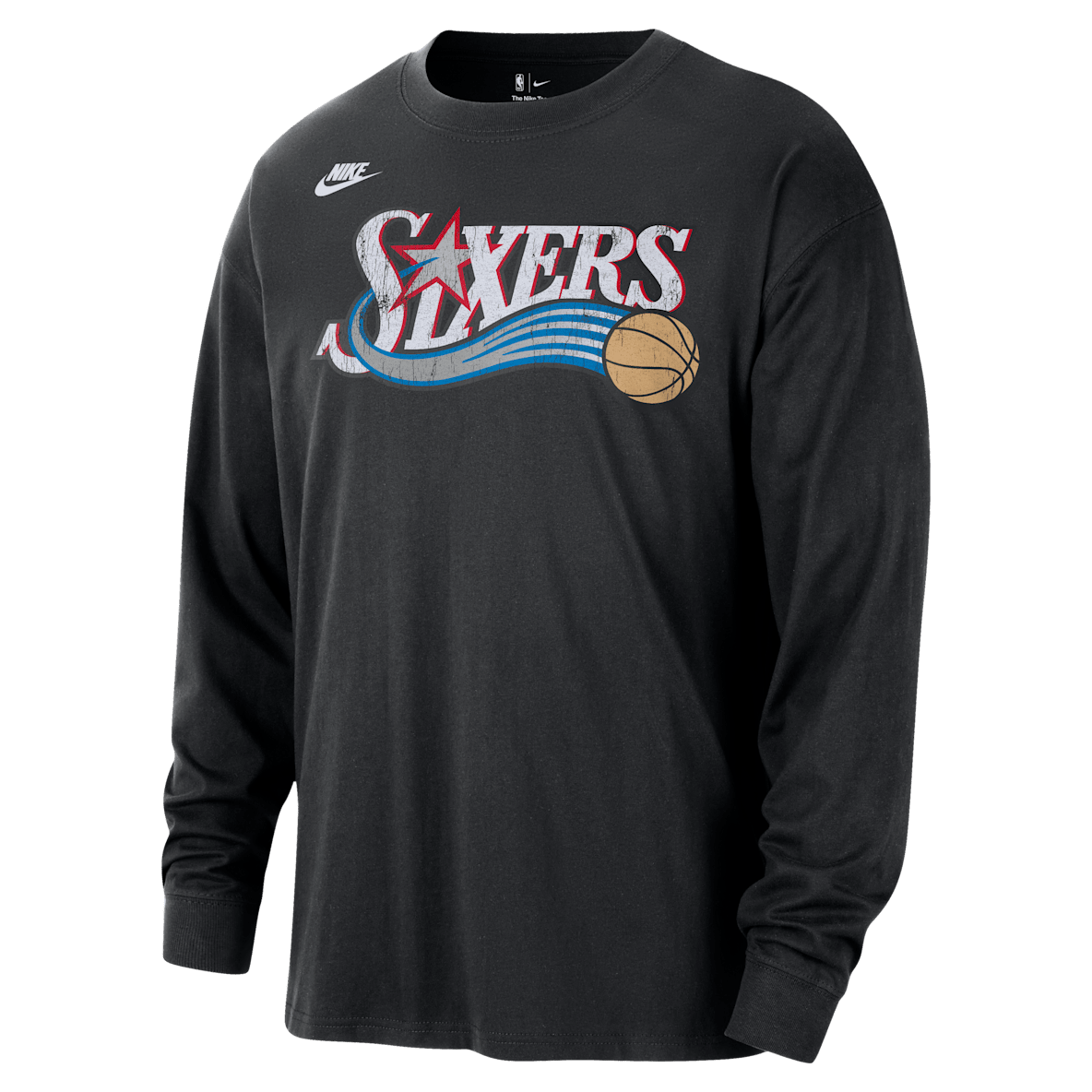 Philadelphia 76ers Essentials Hardwood Classics Philadelphia 76ers Essentials Hardwood Classics Men's Nike NBA Long-Sleeve T-Shirt