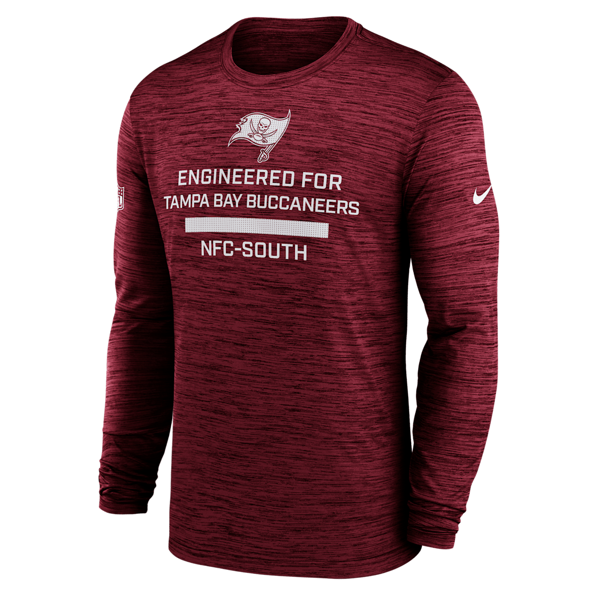 Tampa Bay Buccaneers Sideline Team Issue Velocity Men's Nike Dri-FIT NFL Long-Sleeve T-Shirt