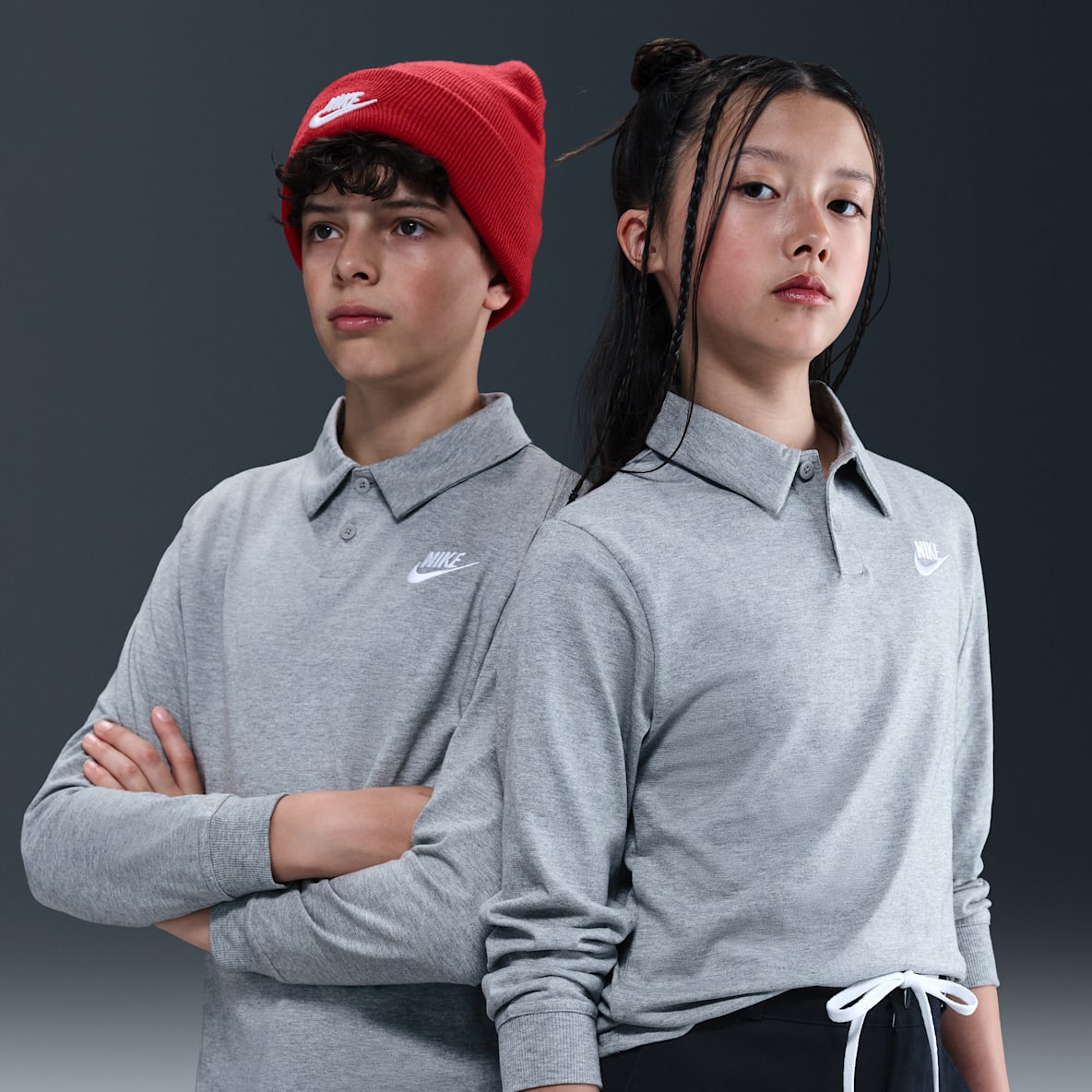 Nike Sportswear Club Nike Sportswear Club Big Kids' Knit Long-Sleeve Polo