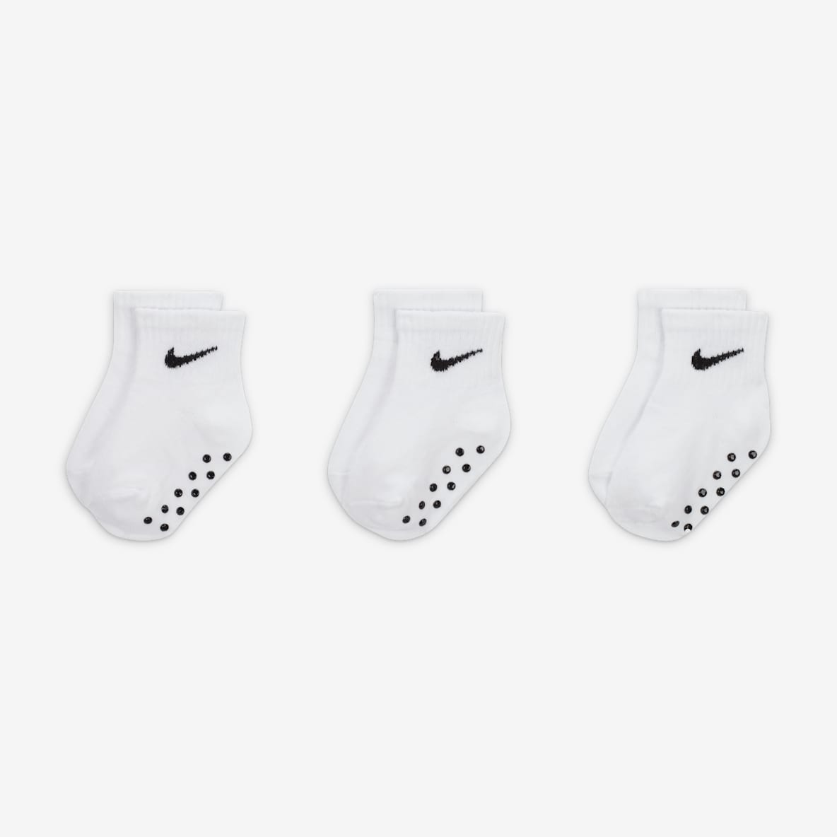 Nike Nike Toddler Swoosh Ankle Gripper Socks (3-Pairs)