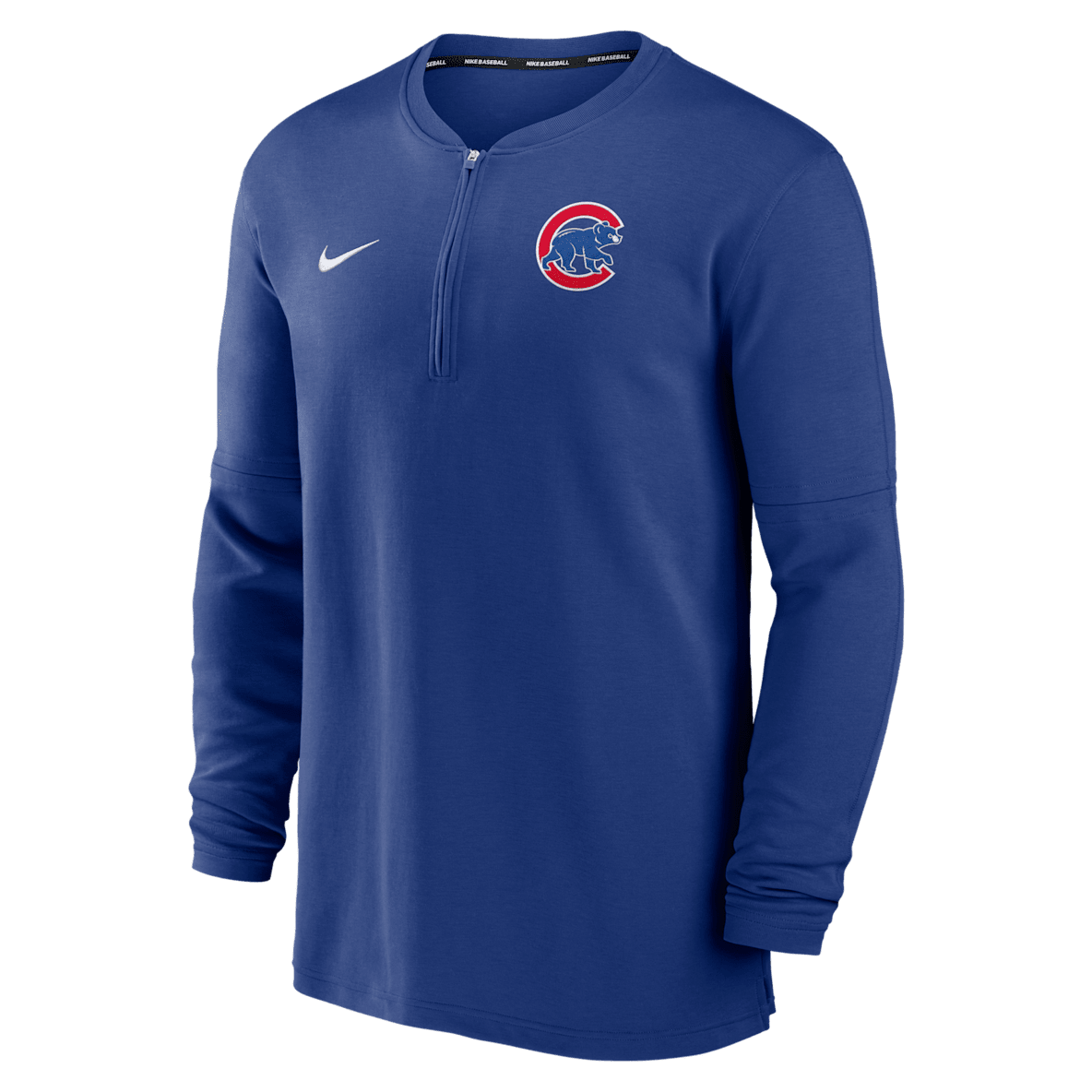 Chicago Cubs Authentic Collection Game Time Playera de manga larga Nike Dri-FIT de la MLB de medio cierre para hombre