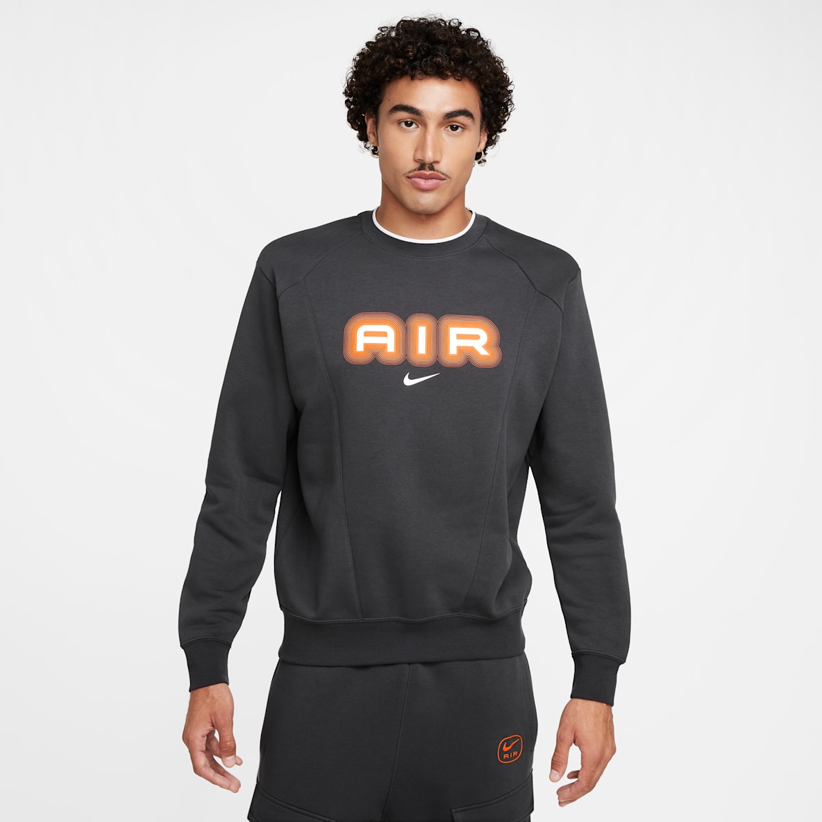 Nike Air Sweatshirt i fleece med rund hals til mænd