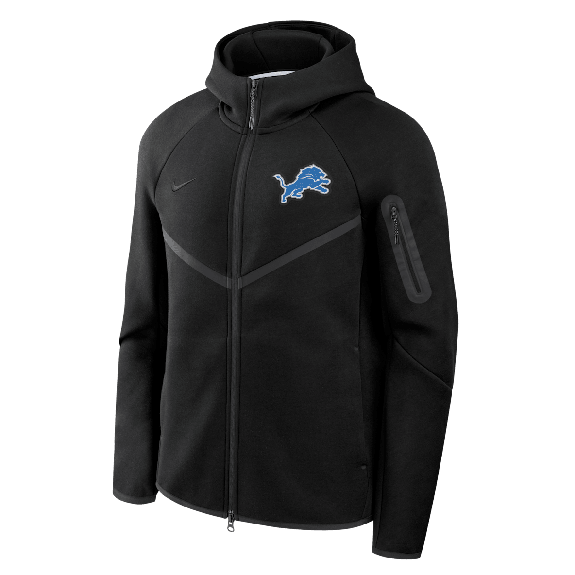 Chamarra Tech Fleece Windrunner de los Detroit Lions Chamarra Tech Fleece Windrunner de los Detroit Lions Chamarra con gorro de cierre completo Nike de la NFL para hombre
