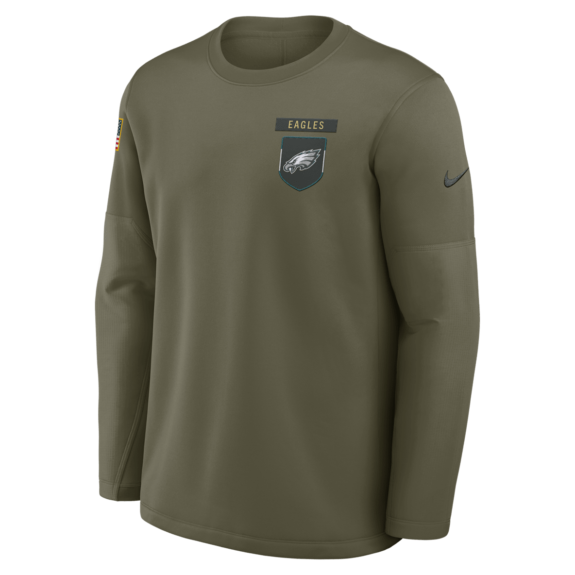 Philadelphia Eagles Salute to Service Sideline Triumphant Win Coach Philadelphia Eagles Salute to Service Sideline Triumphant Win Coach Men's Nike NFL Pullover Crew