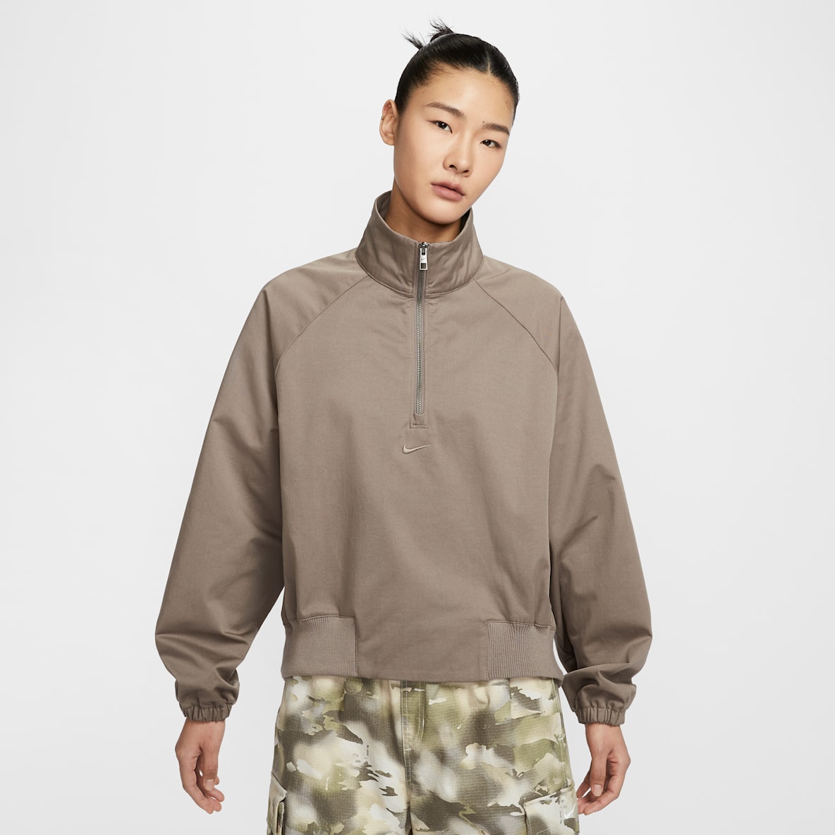 ナイキ スポーツウェア コレクション ナイキ スポーツウェア コレクション ウィメンズ オーバーサイズド ツイル 1/4ジップ トップ