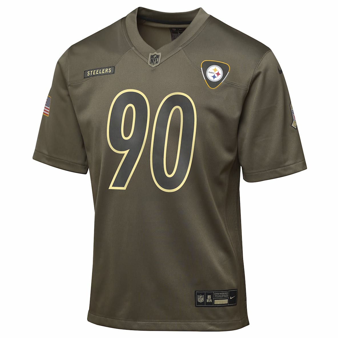 T.J. Watt Pittsburgh Steelers Salute to Service T.J. Watt Pittsburgh Steelers Salute to Service Big Kids’ Nike NFL Game Jersey
