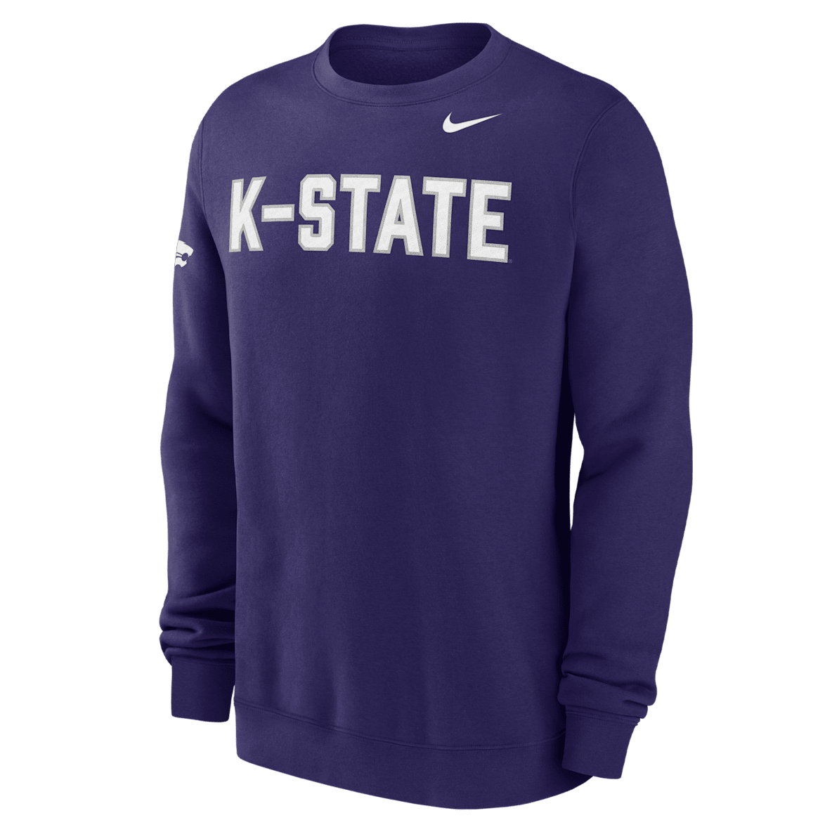 Kansas State Club Fleece Kansas State Club Fleece Men's Nike College Crew-Neck Sweatshirt