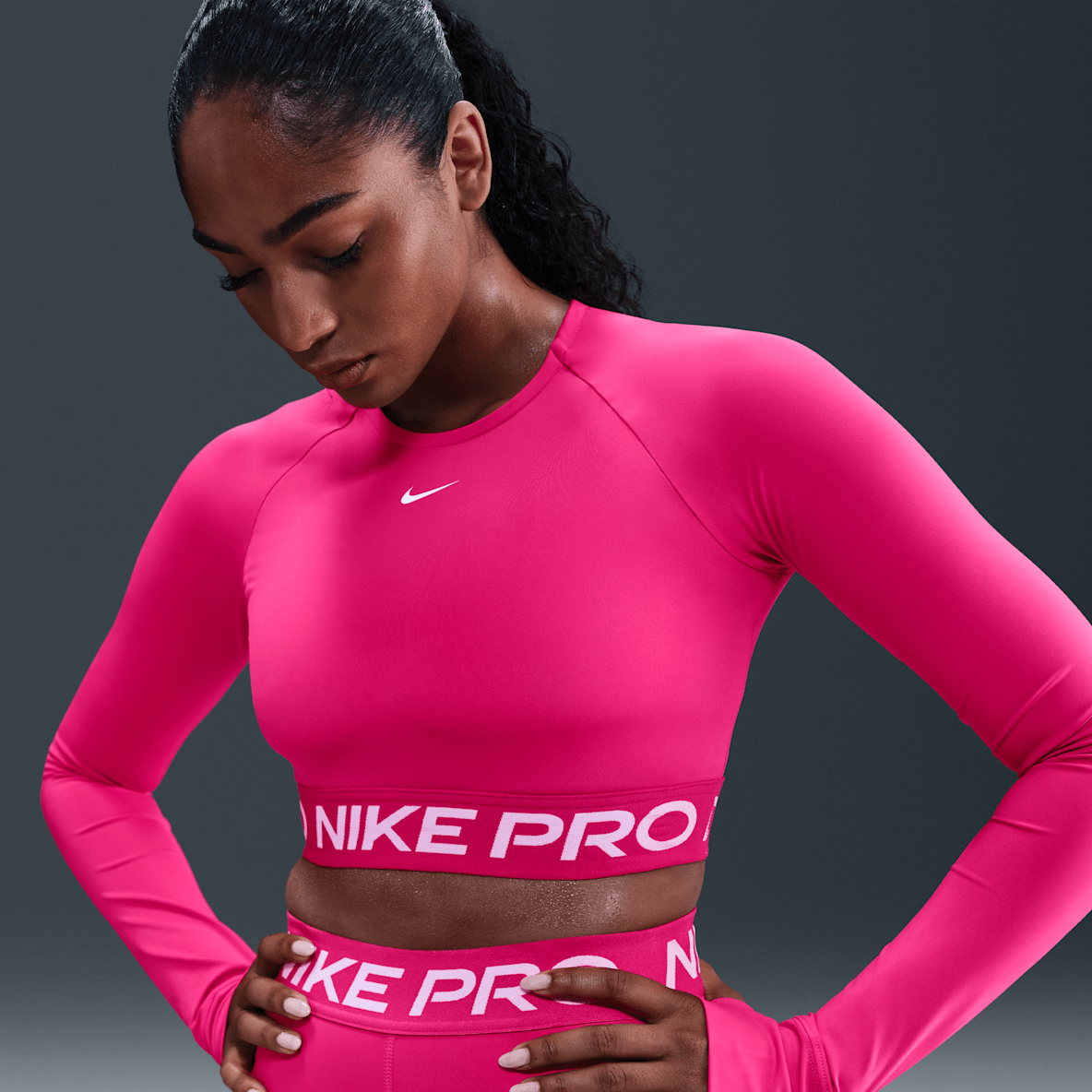 Nike Pro Nike Pro Women's Dri-FIT Cropped Long-Sleeve Top