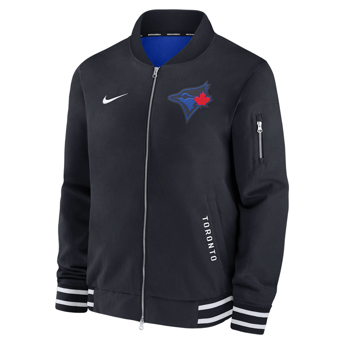 Toronto Blue Jays Authentic Collection City Connect Toronto Blue Jays Authentic Collection City Connect Men's Nike MLB Full-Zip Bomber Jacket