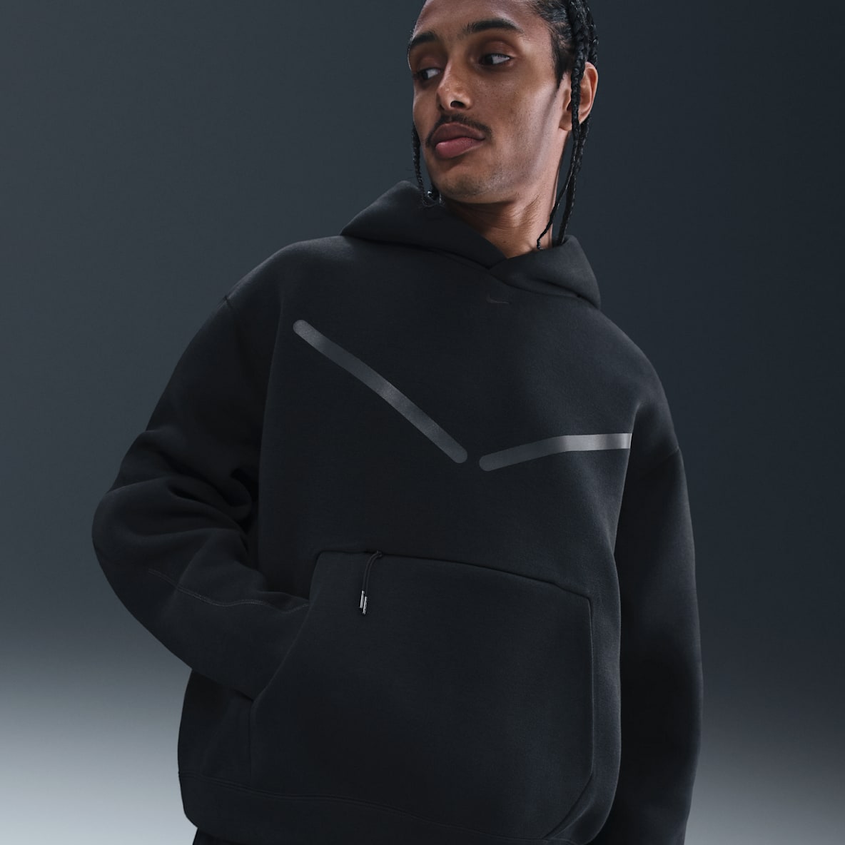 Nike Tech Sudadera con gorro sin cierre con detalles reflejantes para hombre