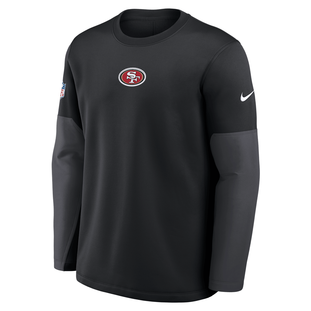 San Francisco 49ers Scripted To Win Sideline Coach San Francisco 49ers Scripted To Win Sideline Coach Men's Nike Therma-FIT NFL Long-Sleeve T-Shirt