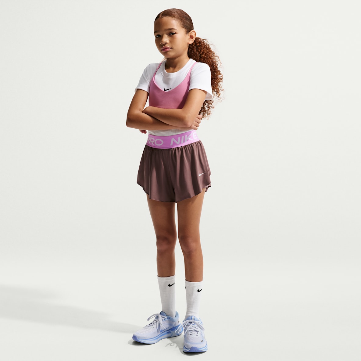 Nike Pro Big Kids' (Girls') Dri-FIT 2-in-1 Shorts