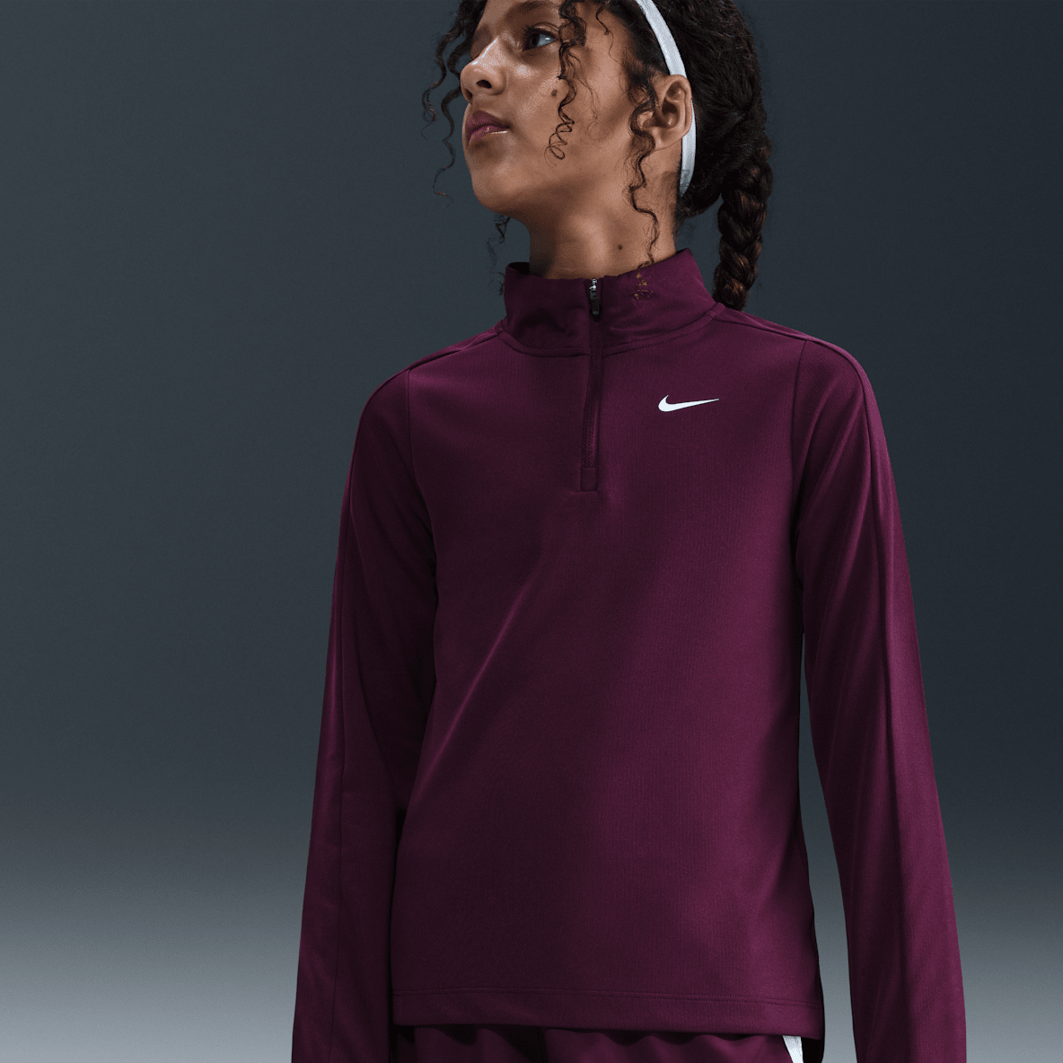 Nike Nike Girls' Dri-FIT Long-Sleeve 1/4-Zip Top