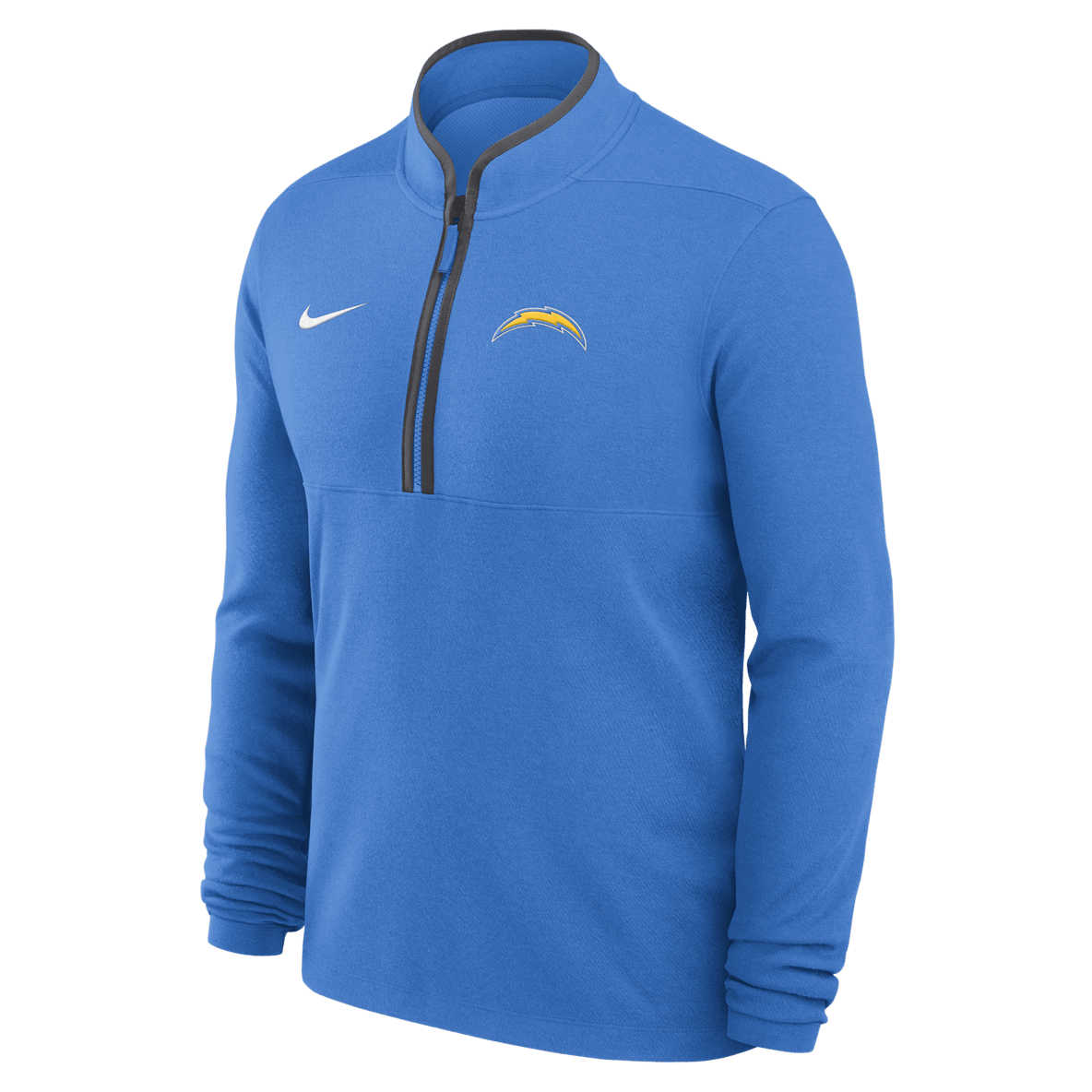 Los Angeles Chargers Logo Victory Men's Nike Dri-FIT NFL 1/2-Zip Long-Sleeve Top
