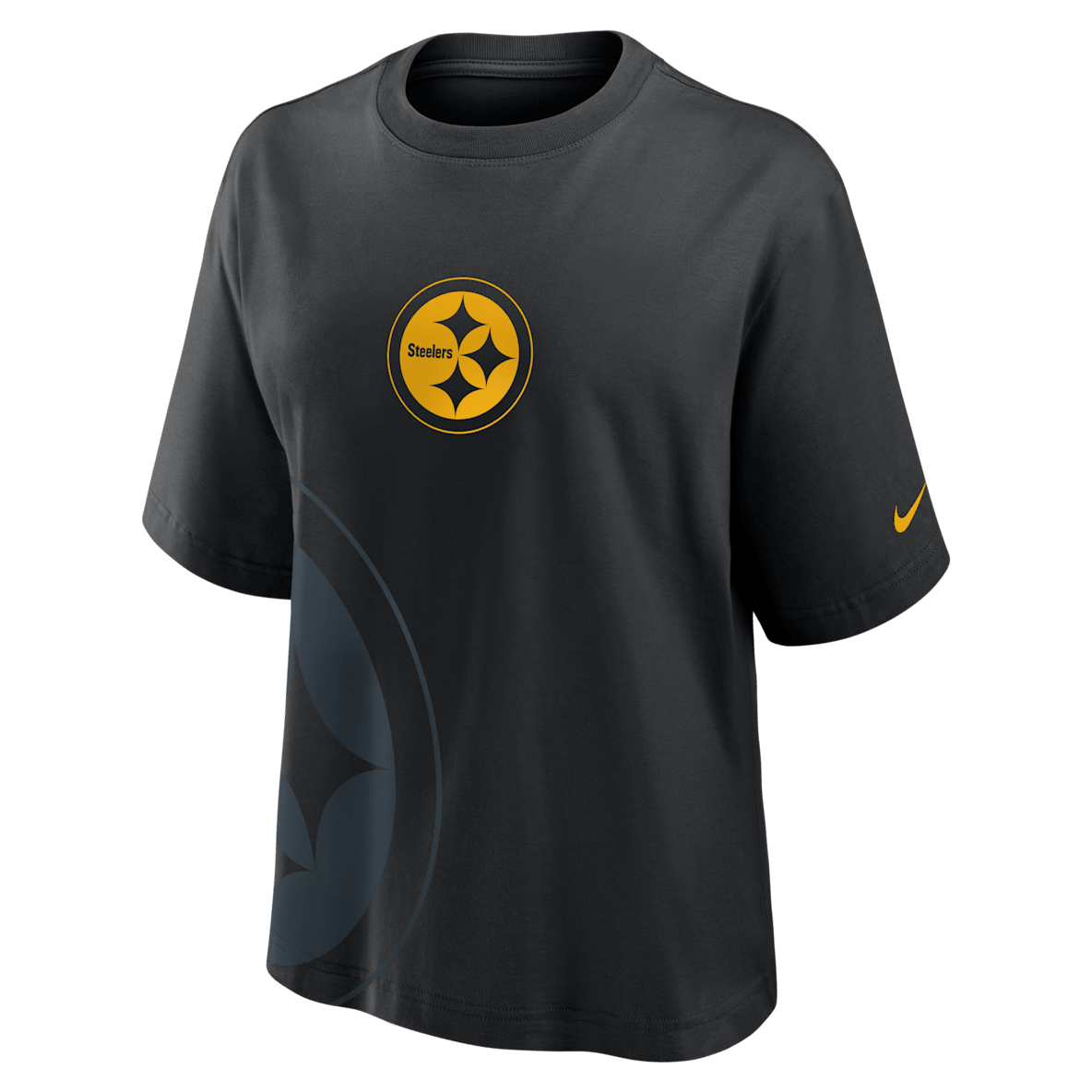 Pittsburgh Steelers Boxy Pittsburgh Steelers Boxy Playera Nike de la NFL para mujer