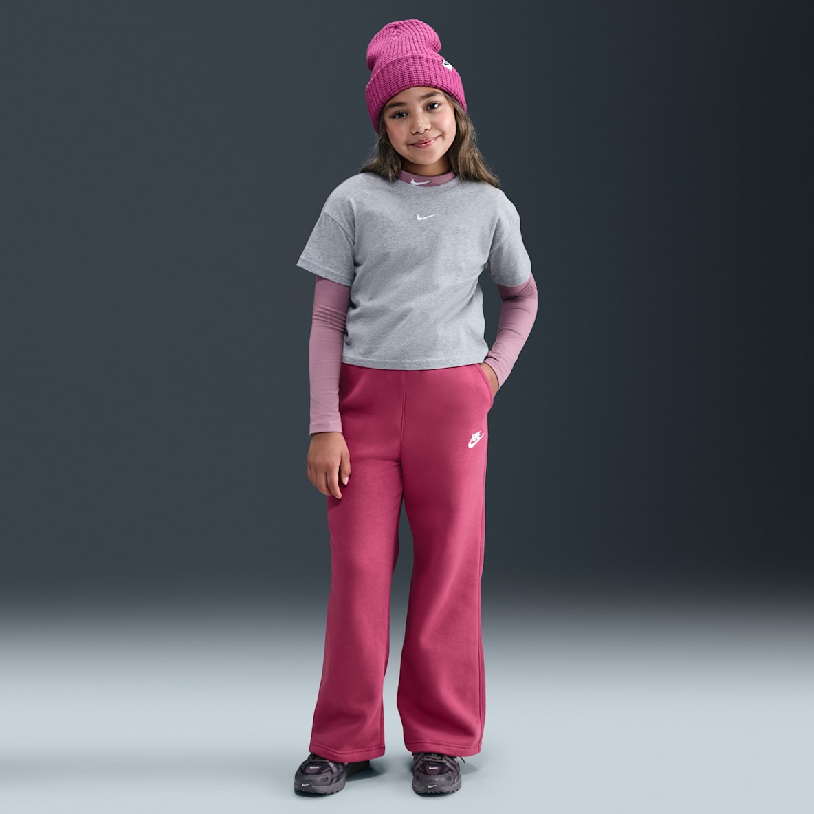 Nike Sportswear Club Fleece Girls' Wide-Leg Pants