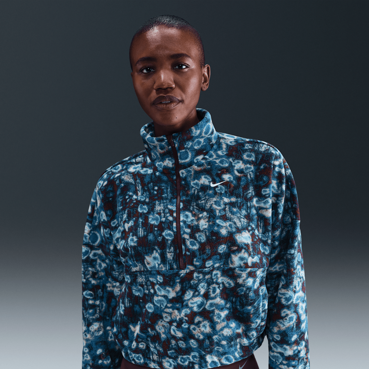 Nike One Nike One Sudadera de tejido Fleece Therma-FIT oversized de 1/2 cierre para mujer