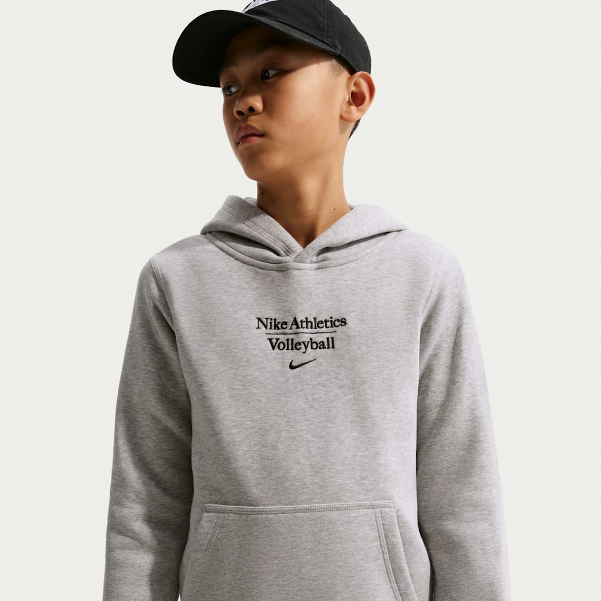 Nike Sudadera con gorro sin cierre de vóleibol para niños talla grande
