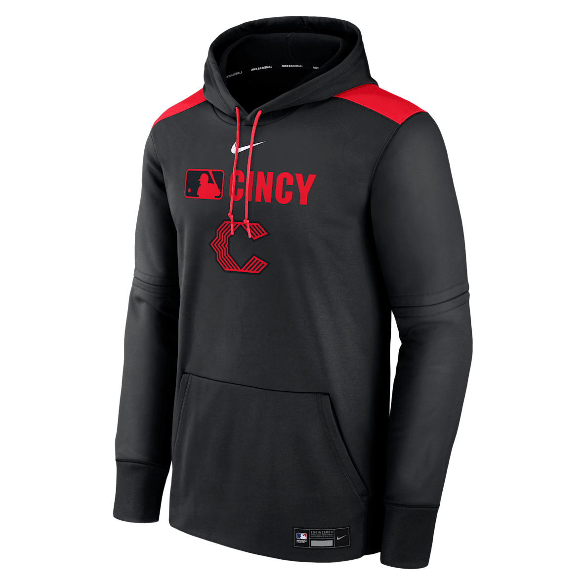 Cincinnati Reds Authentic Collection City Connect Men's Nike Therma MLB Pullover Hoodie