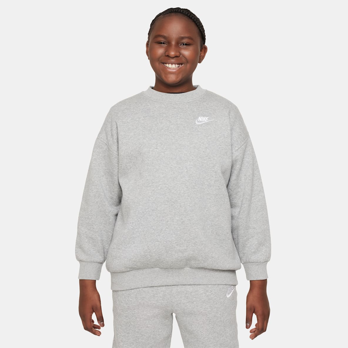 Nike Sportswear Club Fleece Big Kids' Oversized Sweatshirt (Extended Size)
